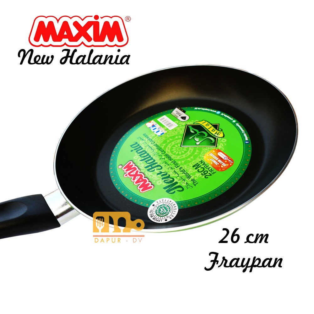 Maxim wajan halania frypan 26 cm HALAL CERTIFIED Teflon Non-Stick Coated