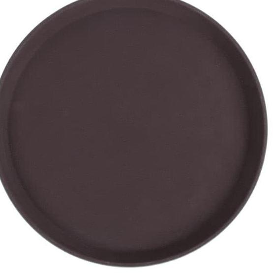 ☼ Nampan / Baki anti slip Bulat 35cm ( Coklat ) ♠