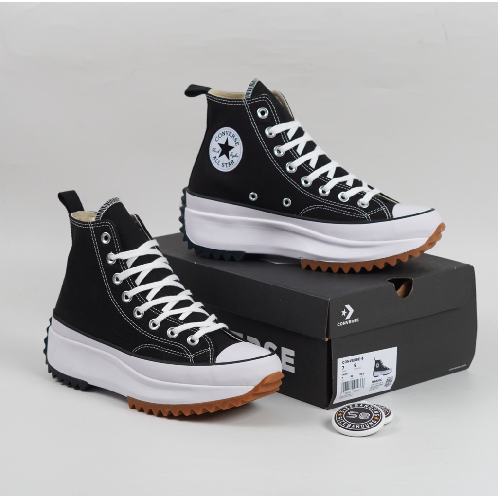 Sepatu Wanita Converse Run Star Hike Hi White Black