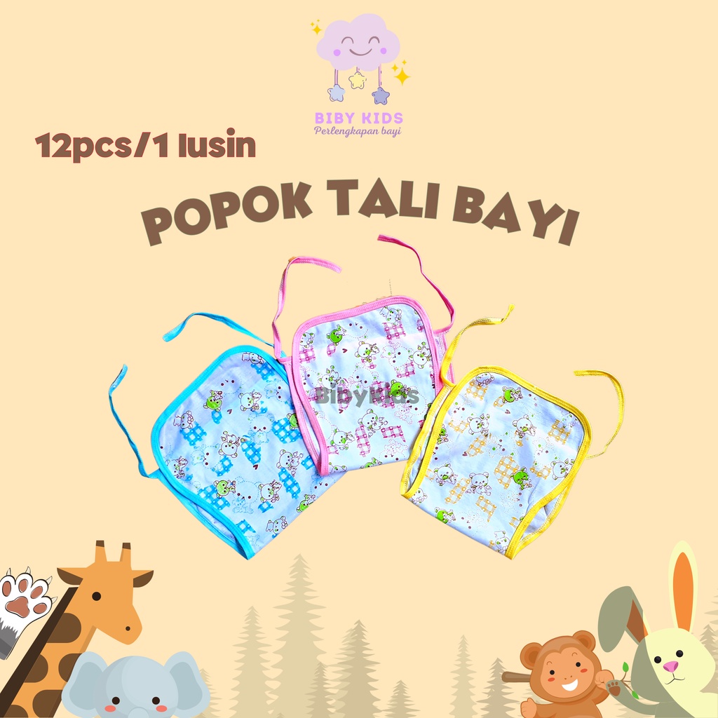 1 LUSIN Popo Kain Bayi Cuci Ulang Baru Lahir Popok Kain Tali Bayi Newborn Lusinan SNI Lembut Popok Bayi Kain Tali