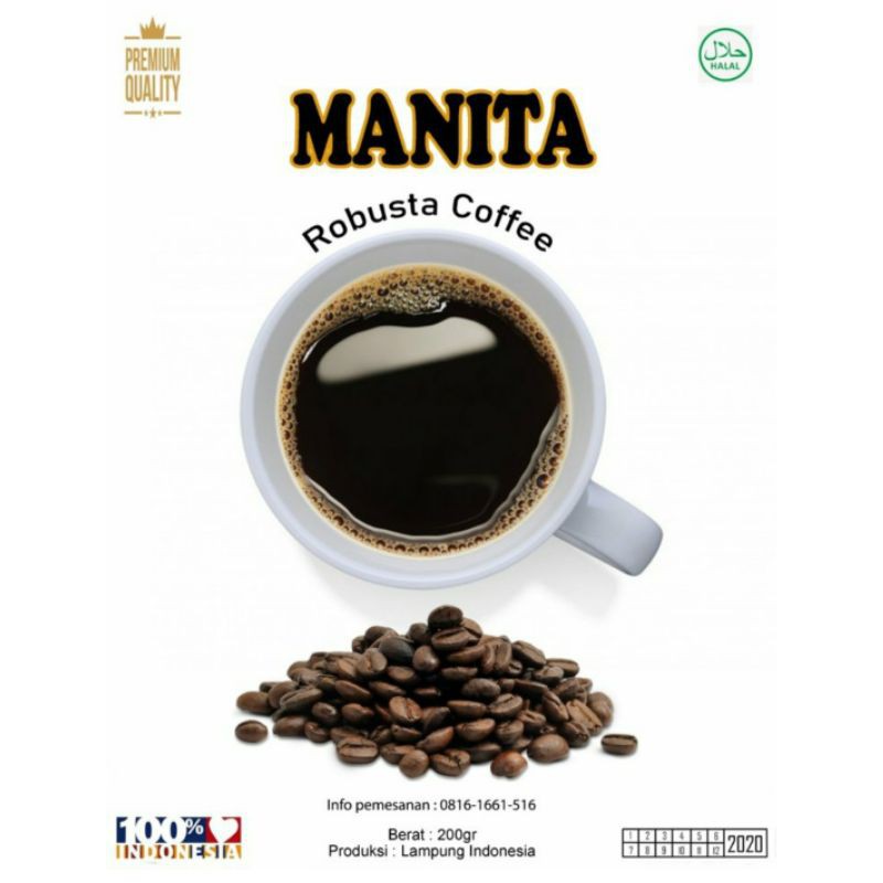 

MANITA ROBUSTA COFFEE PREMIUM QUALITY // COFFEE ROBUSTA // MANITA