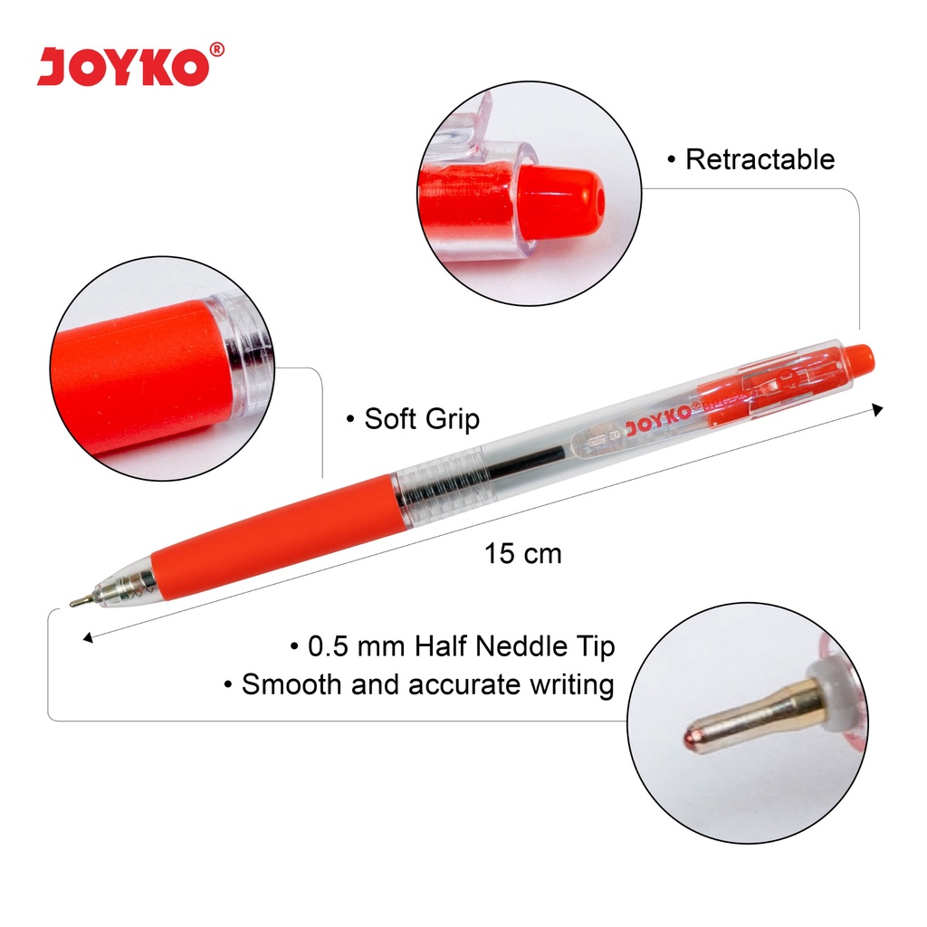 PEN WARNA SET / PULPEN WARNA / COLOUR BALL PEN [8 WARNA] JOYKO BPC-253