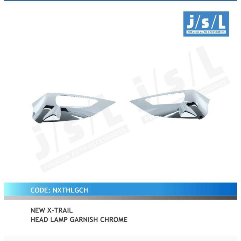 garnish lampu depan new XTrail chrome jsl