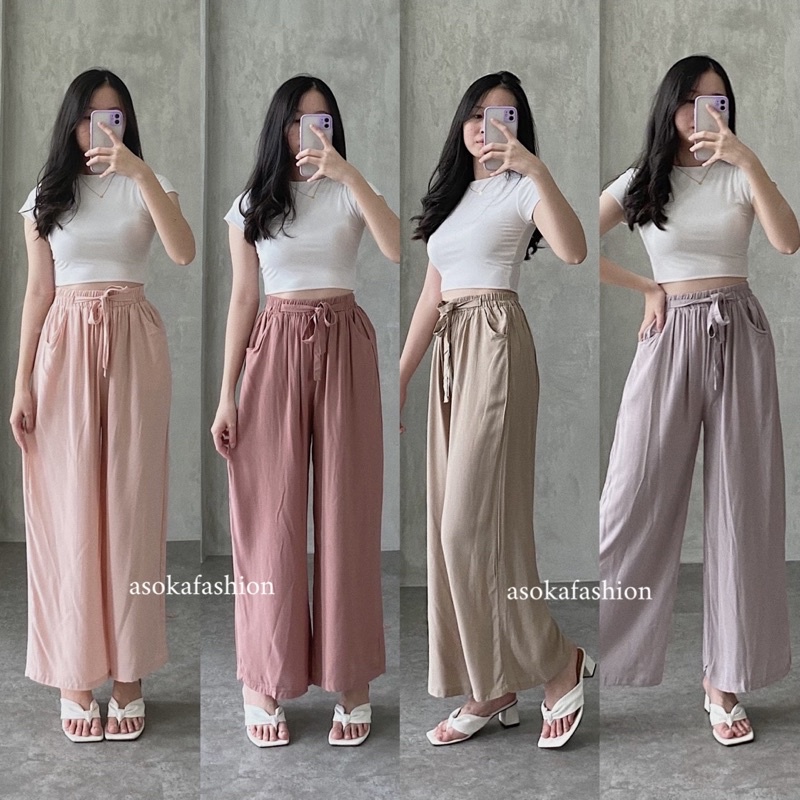 ASOKA Kulot Rayon Celana Wanita Homewear Loungewear 2810 loose pants