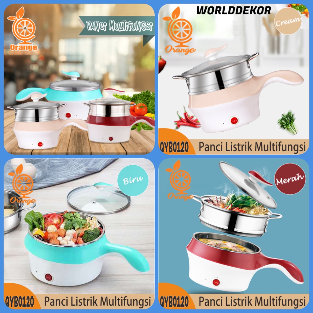 Panci Elektrik Multifungsi Electric Fry Pan Panci Listrik Lapis Keramik - WORLDDEKOR