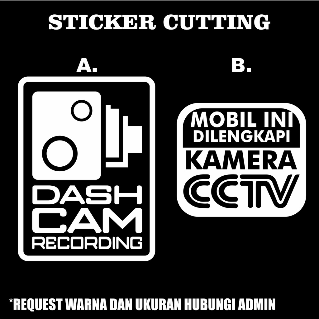 Sticker Cutting CCTV Mobil / DASH CAM RECORDING