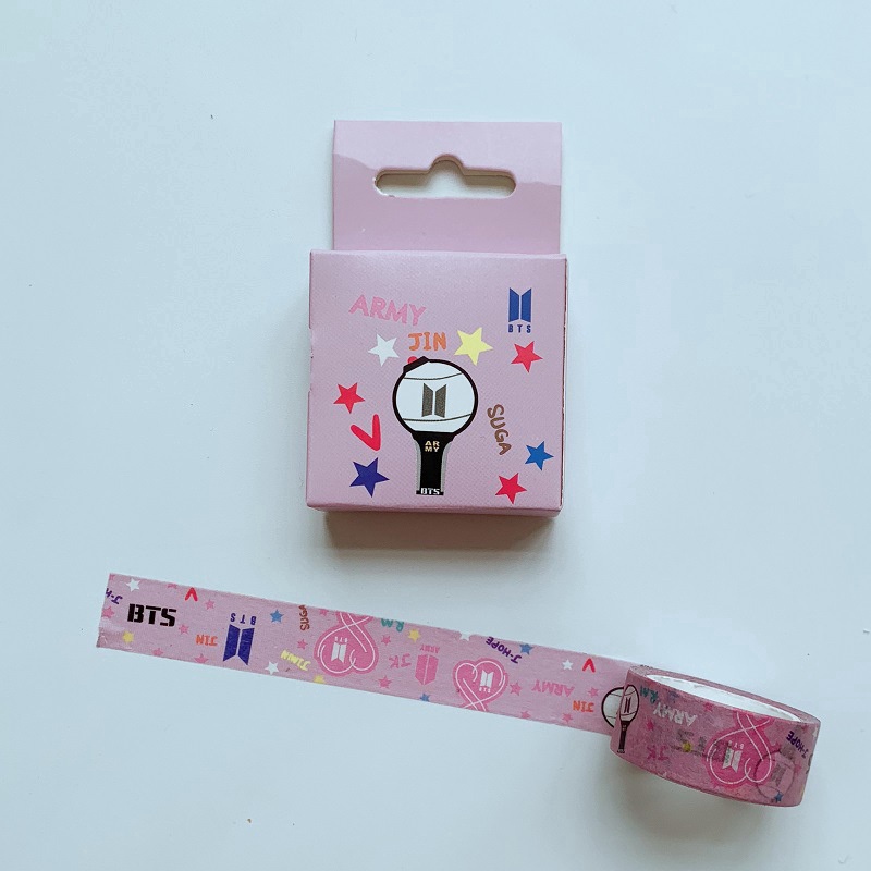 Kpop BTS EXO SEVENTEEN Washi Tape Kartun Lucu Stiker Hadiah Fans