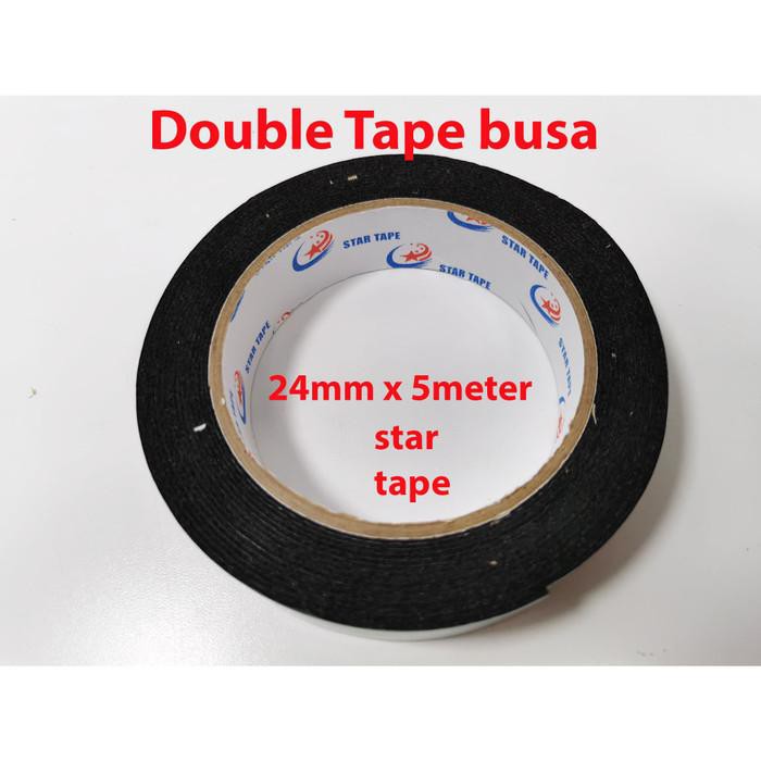 

Double Tape busa 24mm x 5m star tape double tape foam lakban isolatip