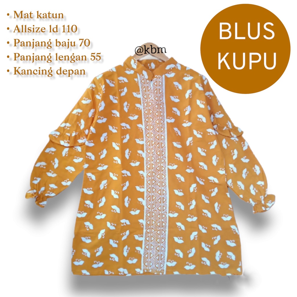 Blus batik solo atasan kerja blus kantor blus wanita modern