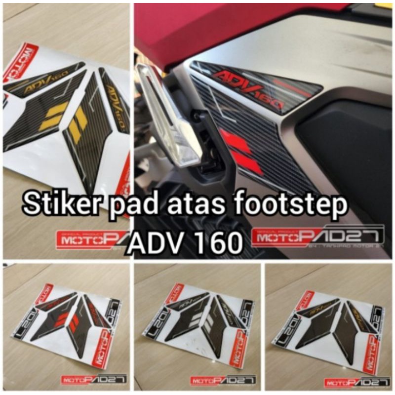 Stiker motor resin Honda Adv 160 atas footstep premium