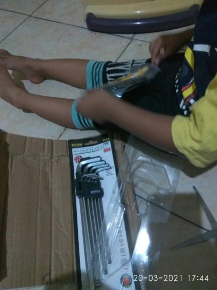 Kunci L Set Panjang 9 Pcs Mollar - Ball End Extra Long Hex Key