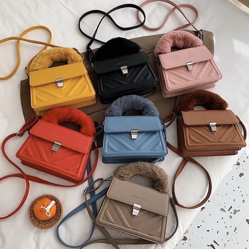 ✨HANDBAG BULU LUCU✨ TAS SELEMPANG SLINGBAG IMPORT WANITA CEWEK KONDANGAN PESTA LB- 198