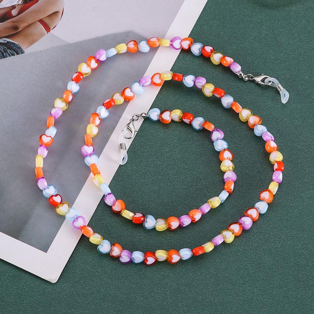 R-flower Beads Sunglasses Chain Rantai Lanyard Leher Warna-Warni Lanyard