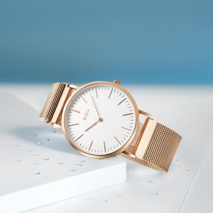 Jam Tangan Biden Pria Wanita Fashion Elegant Sport Quartz Bisnis - Kuning