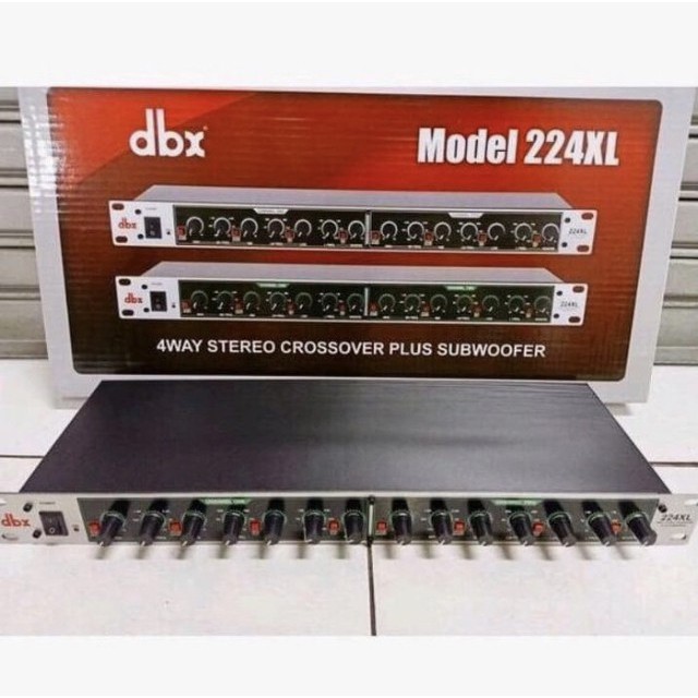 Crossover Speaker Aktif 4 way stereo Active DBX 224 + Subwoofer 4way