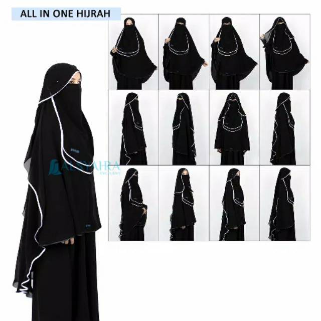 Niqab All In One Hijrah Size L 12 Style Alsyahra Exclusive