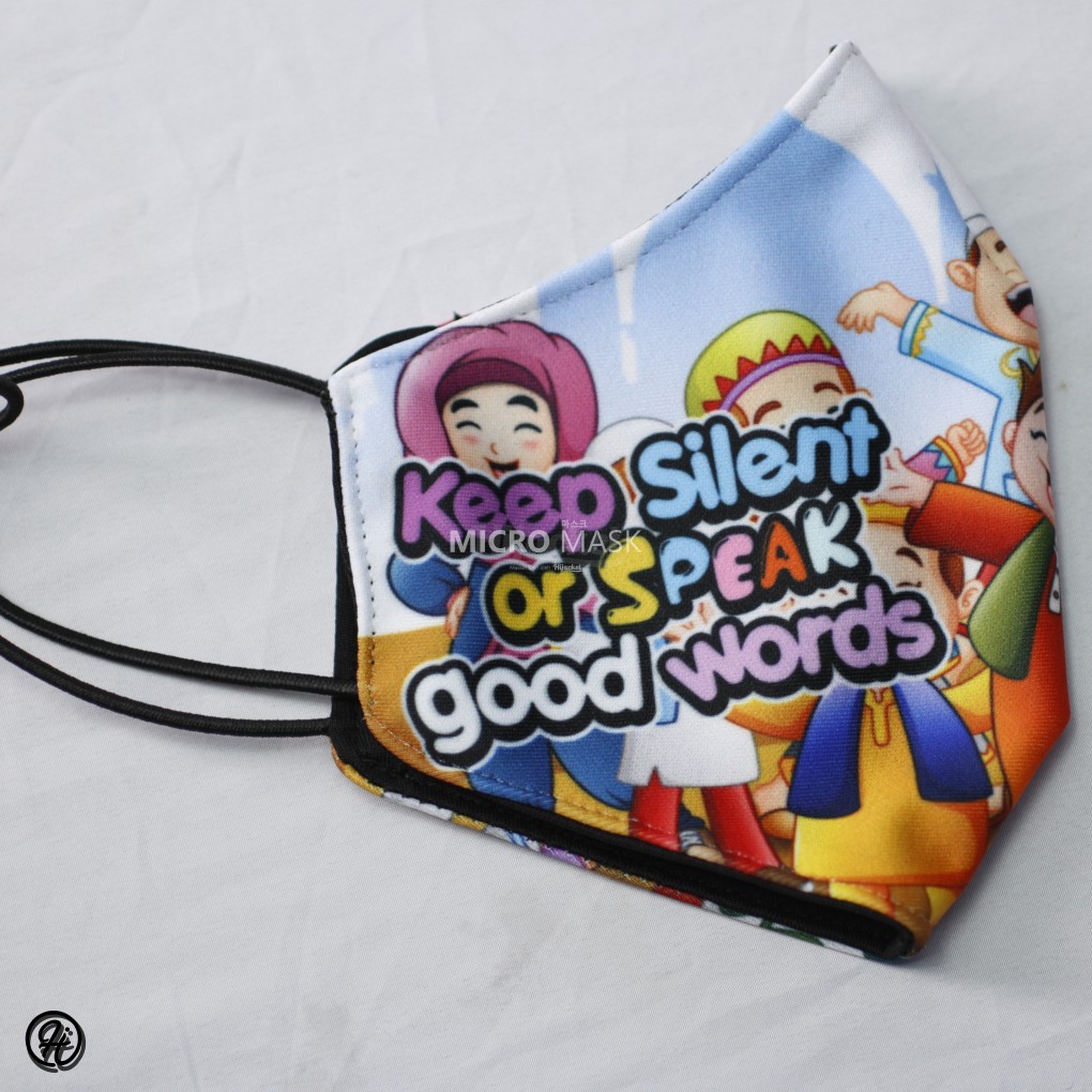Masker Hijab anak / Masker hijacket Kids / Masker anak wanita muslimah-6