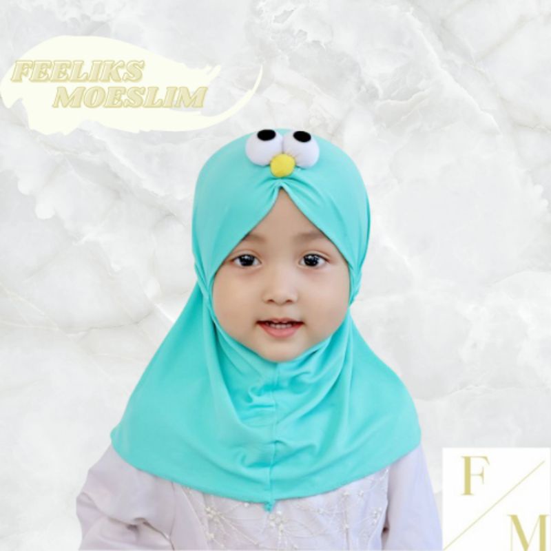 Hijab Anak Karakter Elmo / Hijab nyaman lucu murah kualitas PREMIUM