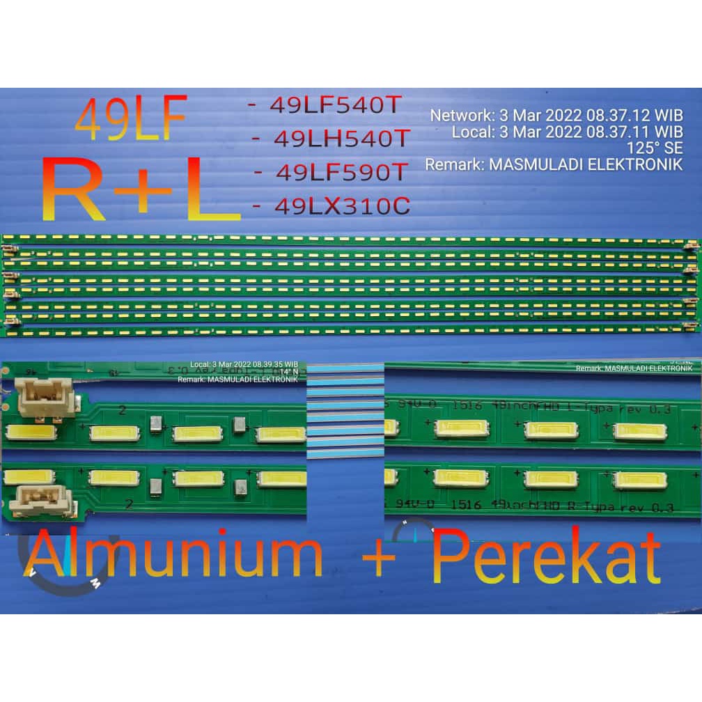 BACKLIGHT STRIP TV LED LG 49LF LAMPU BL 49 INCH 49LF540 49LF590 49LX310 49LF540T 49LF590T 49LX310C