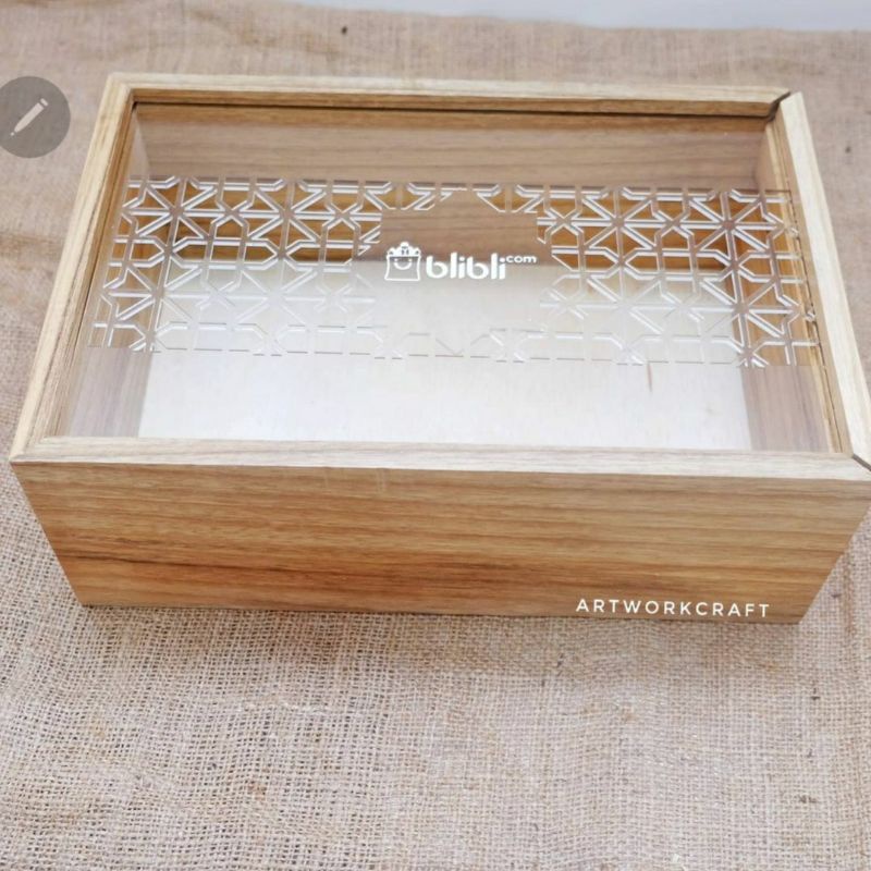 Box Kayu sliding acrylic 30 x 40 x 10 cm / Box Bridesmaid / Box hampers kayu