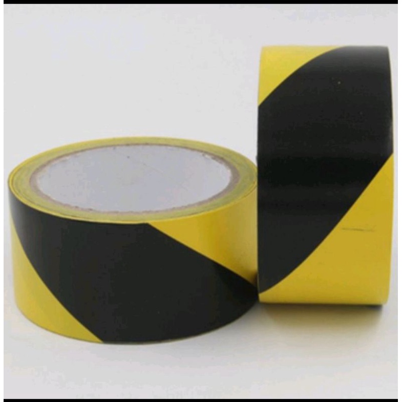 Lakban lantai kuning hitam/Floor marking police