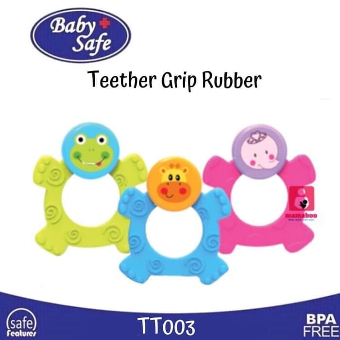 BABY SAFE Easy Grip Rubber Teether  TT001 / TT002 / TT003 / TT005 Gigitan Anak Bayi-4