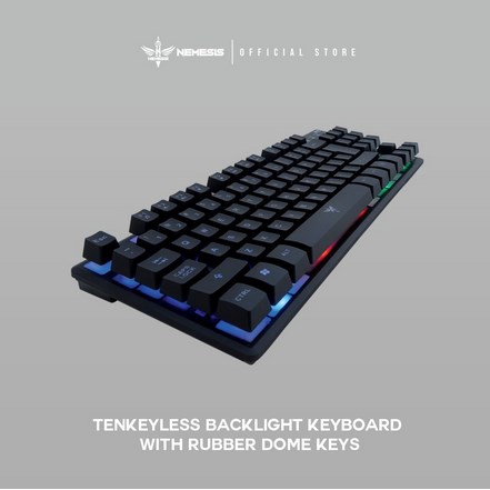 ITSTORE Keyboard Gaming Murah NYK K-01 / K-02 TKL RGB LED Backlight Compatible For PC and Laptop Bluetooth BT-90