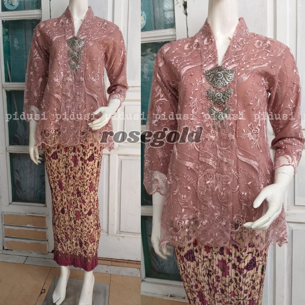 SET KEBAYA FLOY TULLE MUTIARA BORDIR / STELAN KEBAYA PESTA / KEBAYA PESTA / KEBAYA ANAK MUDA