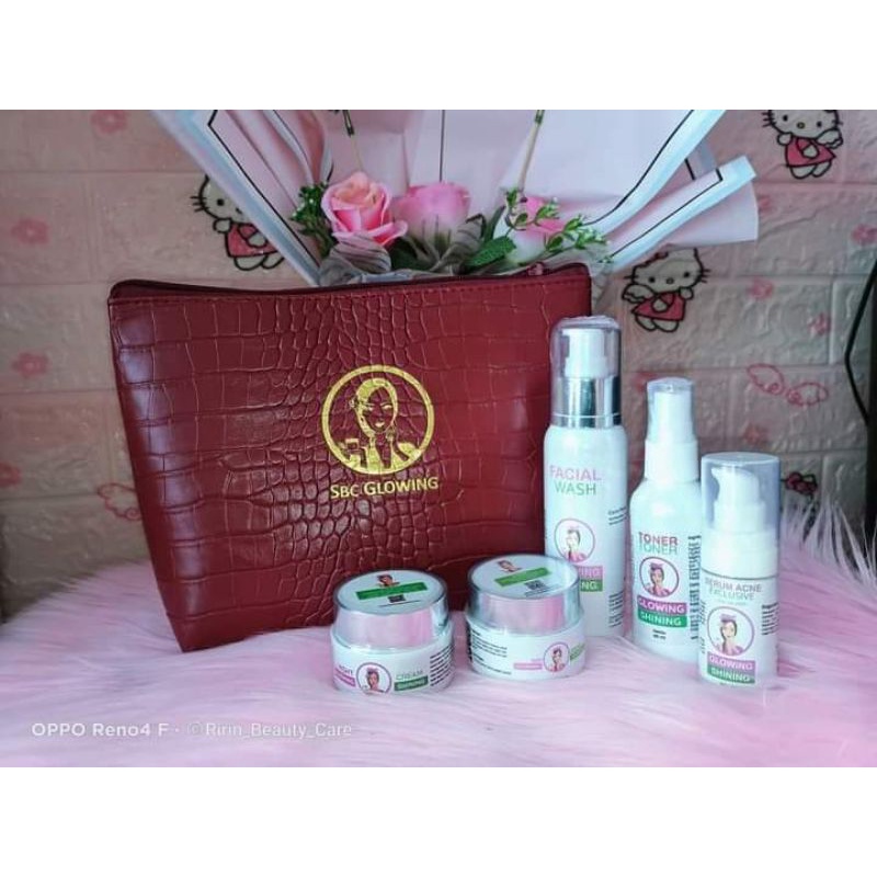 SBC GLOWING Paket whitening SERUM DNA SALMON untuk FLEK,susah putih dan kusam