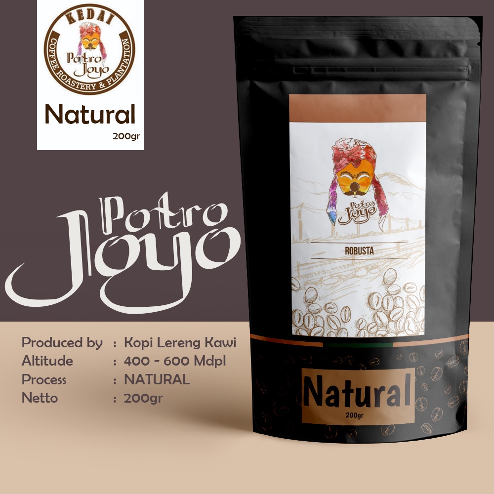 

POTROJOYO Kopi Lereng Kawi Robusta Coffee Premium 100% Murni Original Natural 200 gram