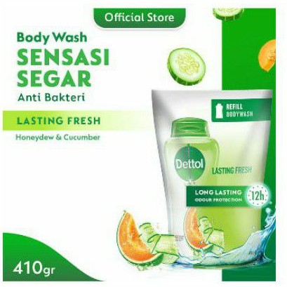 Detol body wash lasting fresh pouch 410g