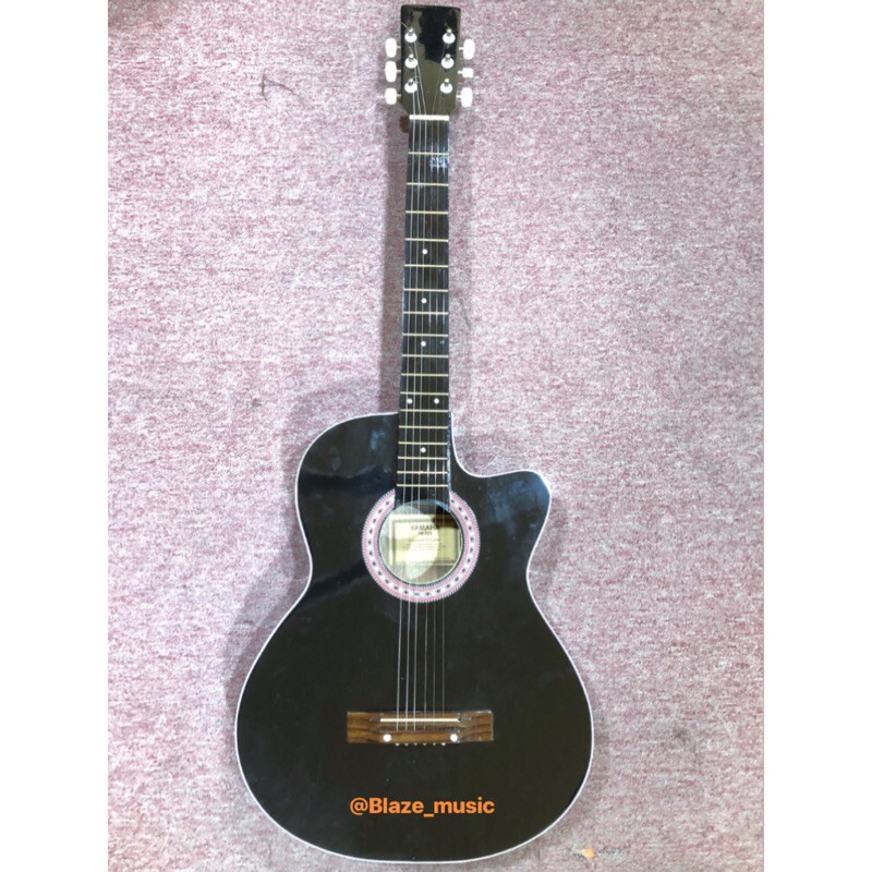 [PAKET FULLSET] Gitar akustik YMH PEMULA CUSTOM MURAH Hitam dan Natural