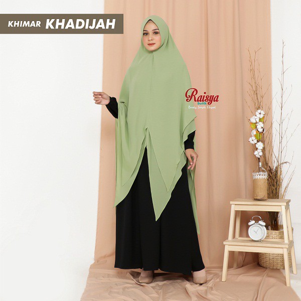 ( BEST SELLER ) Hijab Syar'i Khadijah / Khimar Khadijah / Hijab Syar'i Cerruty / Khimar Ceruty Babyd