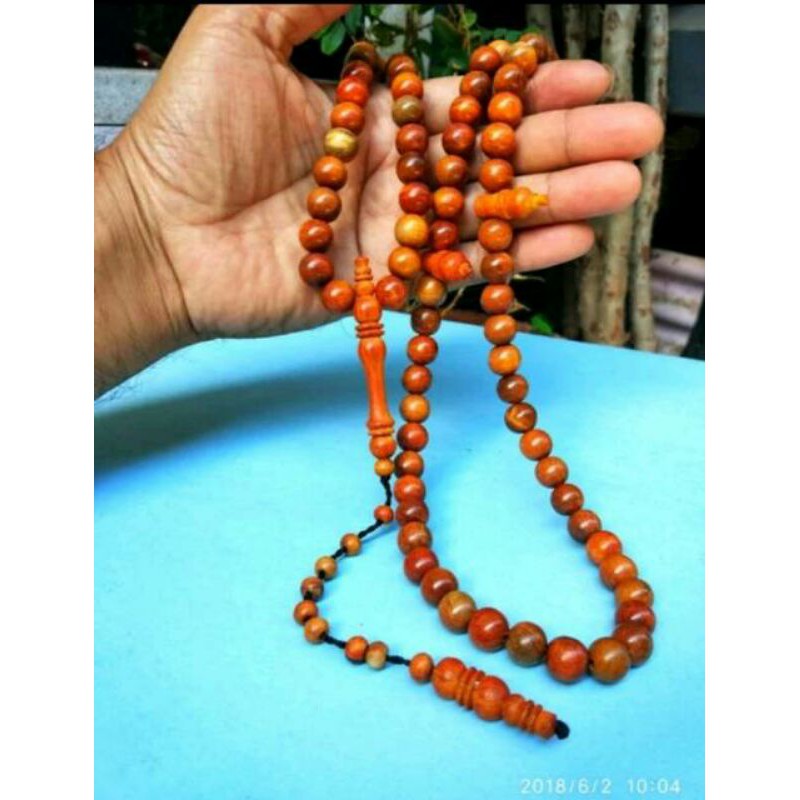 Tasbih secang super tasbih galih secang tasbih kayu secang asli Tasbih kayu secang merah super