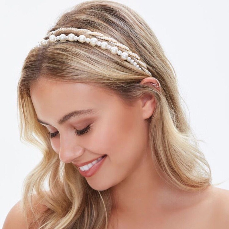 Ark.co - AVENS pearl Headband / bando bandana mutiara hiasan rambut