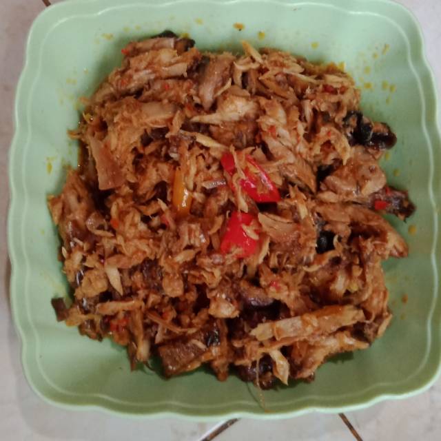

Sambal goreng tuna/tongkol asap suwir 250 gramVACUM