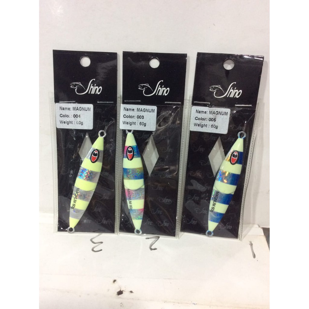 UMPAN METAL JIG MAGNUM/ SMJ 302/BULLET/AXIS/PITCH/VECTOR SHINO 60GR