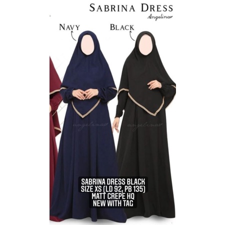 SABRINA DRESS BLACK SIZE XS ATELIER ANGELINA