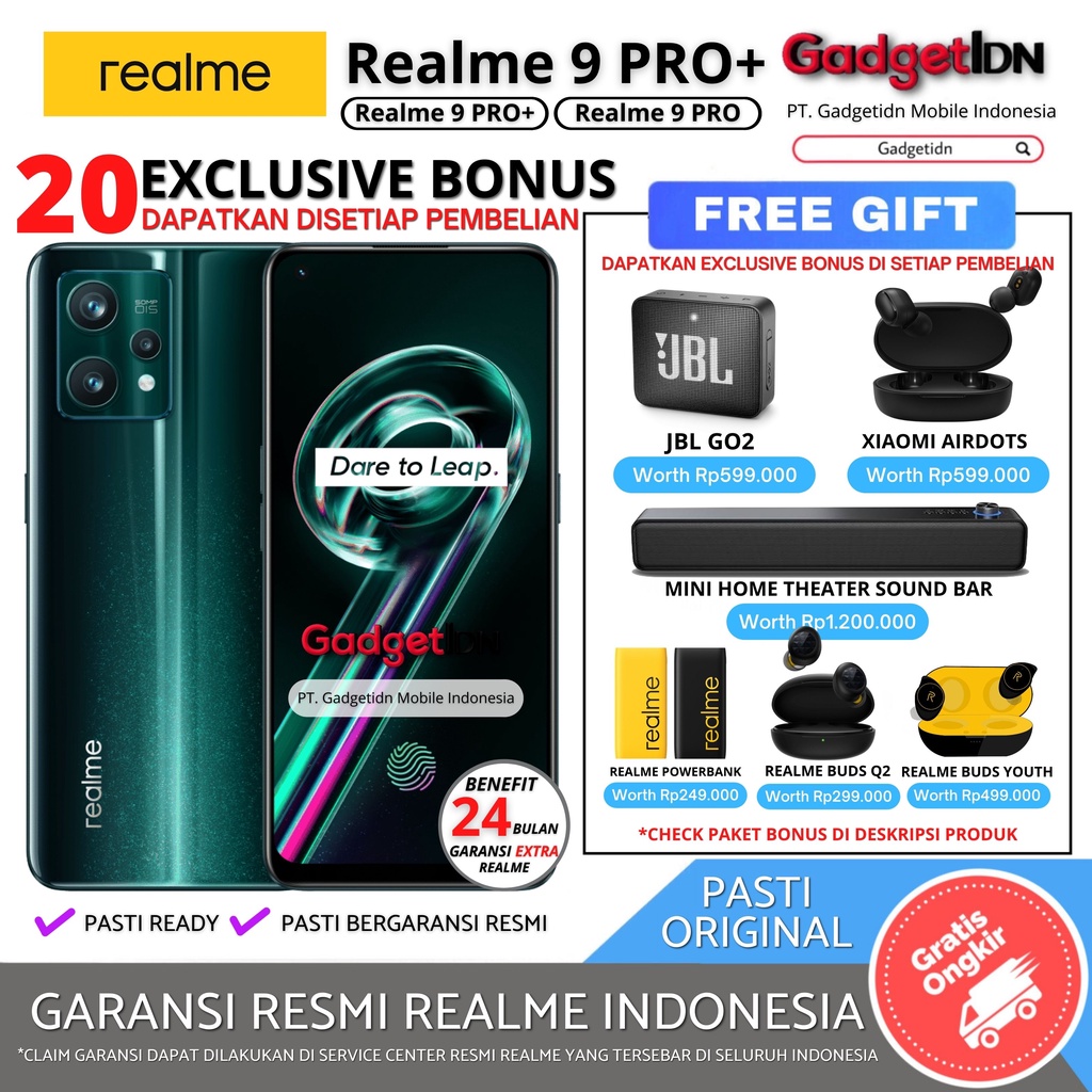 REALME 9 PRO + / 9 PRO 8/128GB 8/256GB GARANSI RESMI REALME 9PRO