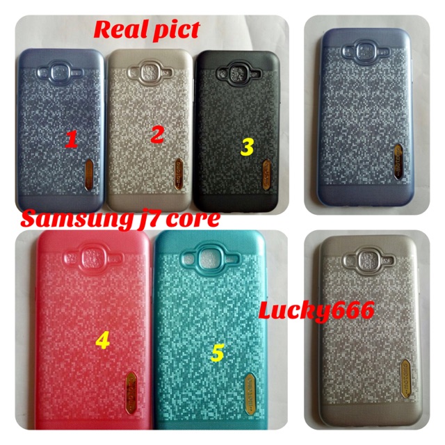 Soft case motomo glitter samsung galaxy j7 core silikon samsung j7 core j7core