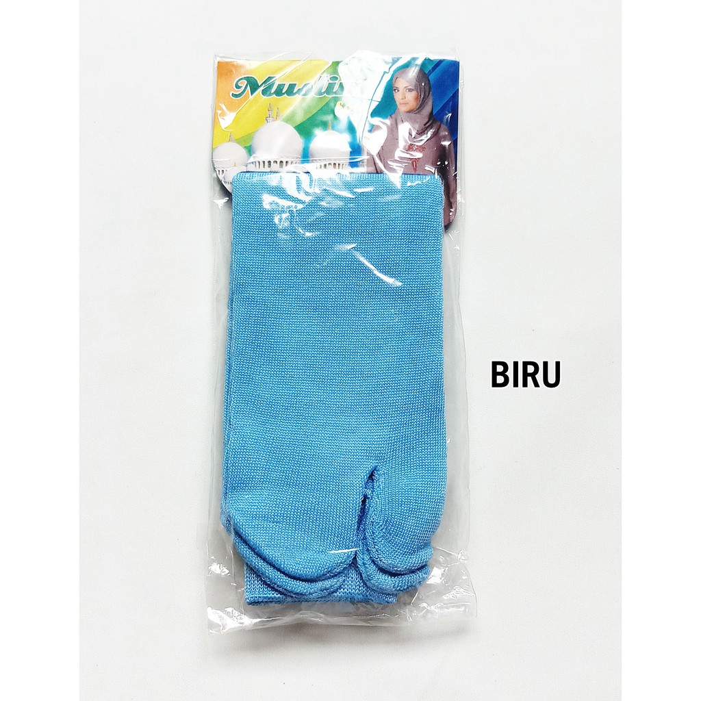 Kaos Kaki Jempol Muslimah Polos Banyak Warna-Biru