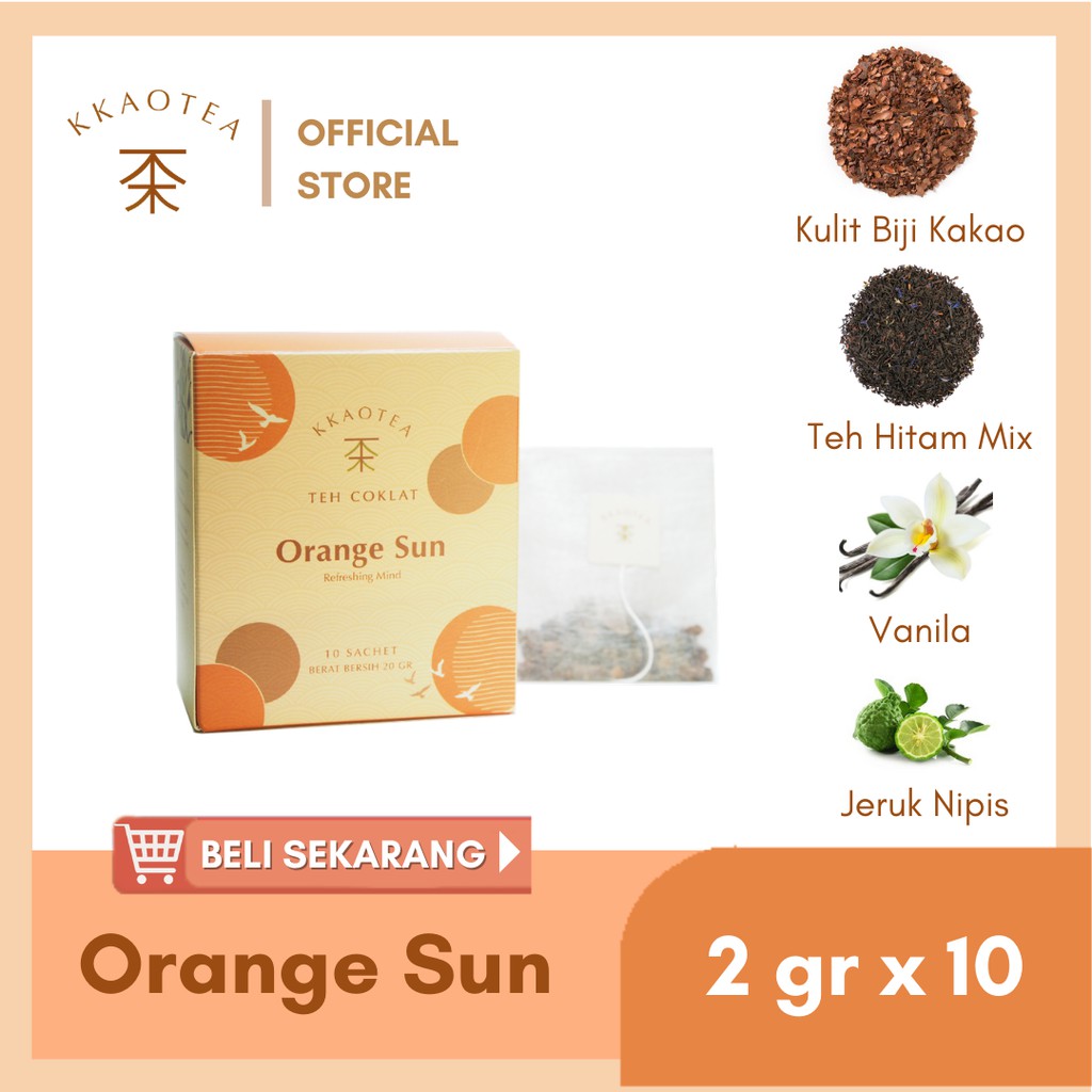 

Kkaotea Teh Coklat (Orange Sun) Teh Hitam Jeruk/Teh Detox/Teh Diet 20gr [MORNING TEA]