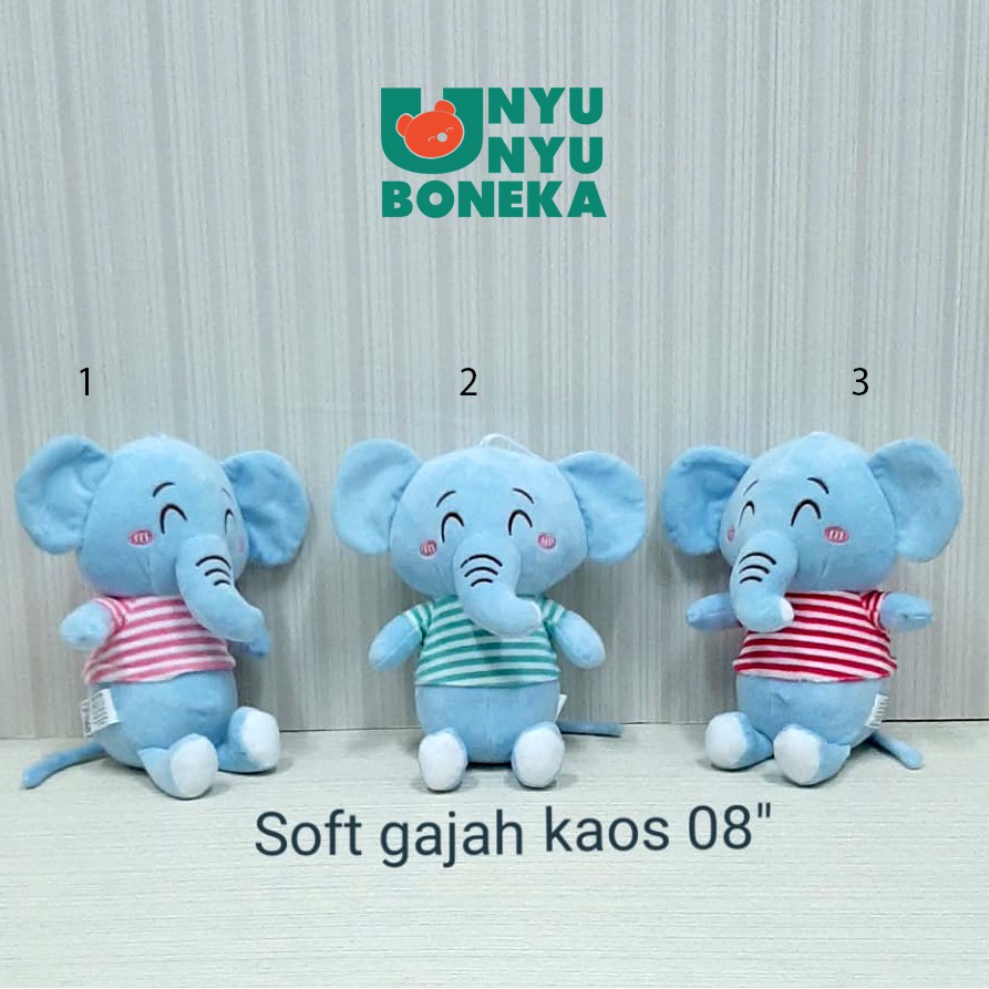 Import Boneka Cute Gajah soft Elephant souvenir kado ultah hewan safari