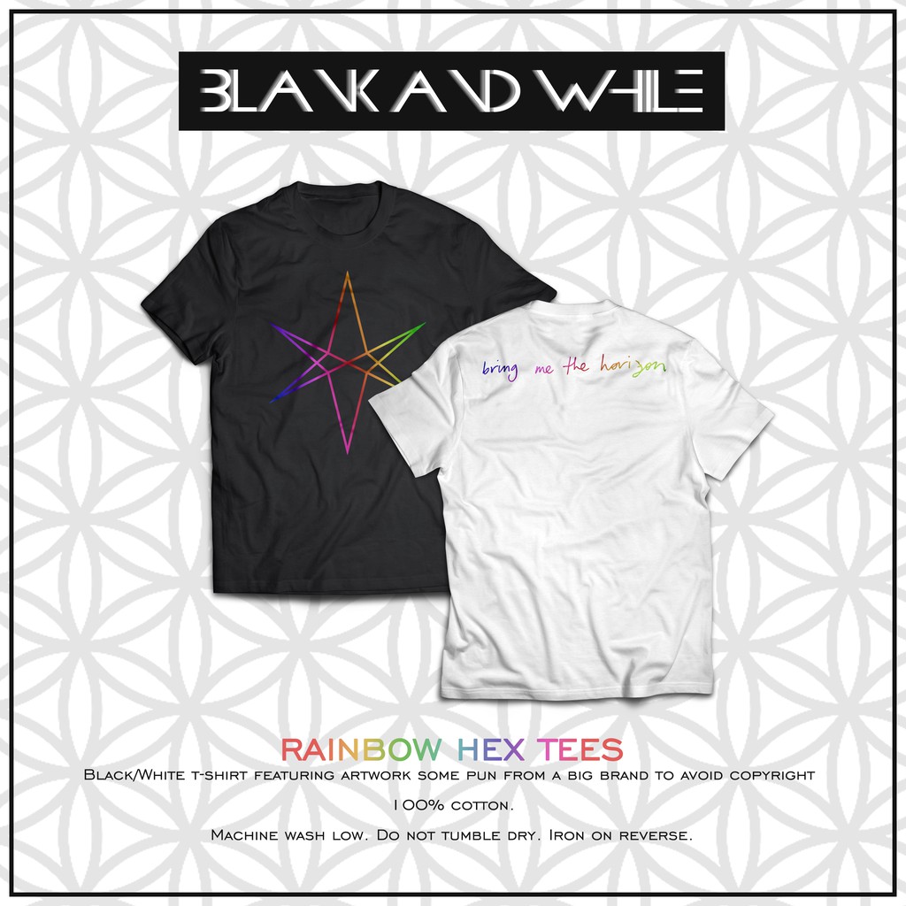 Rainbow Hex BMTH UNOFFICIAL MERCH Bring Me The Horizon / TSHIRT / Kaos Band Horizon Supply
