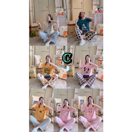 BeMine BAJU TIDUR IMPORT 1 SET PIAMA SUTRA