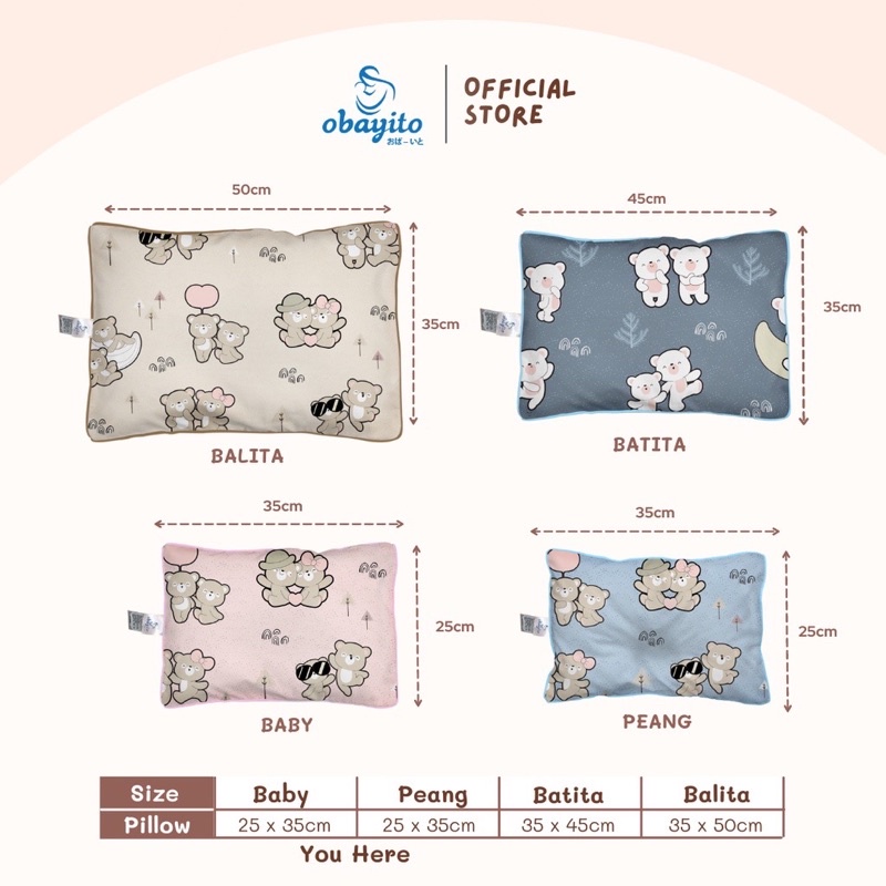 Obayito Bantal Baby Biasa - Bantal Bayi