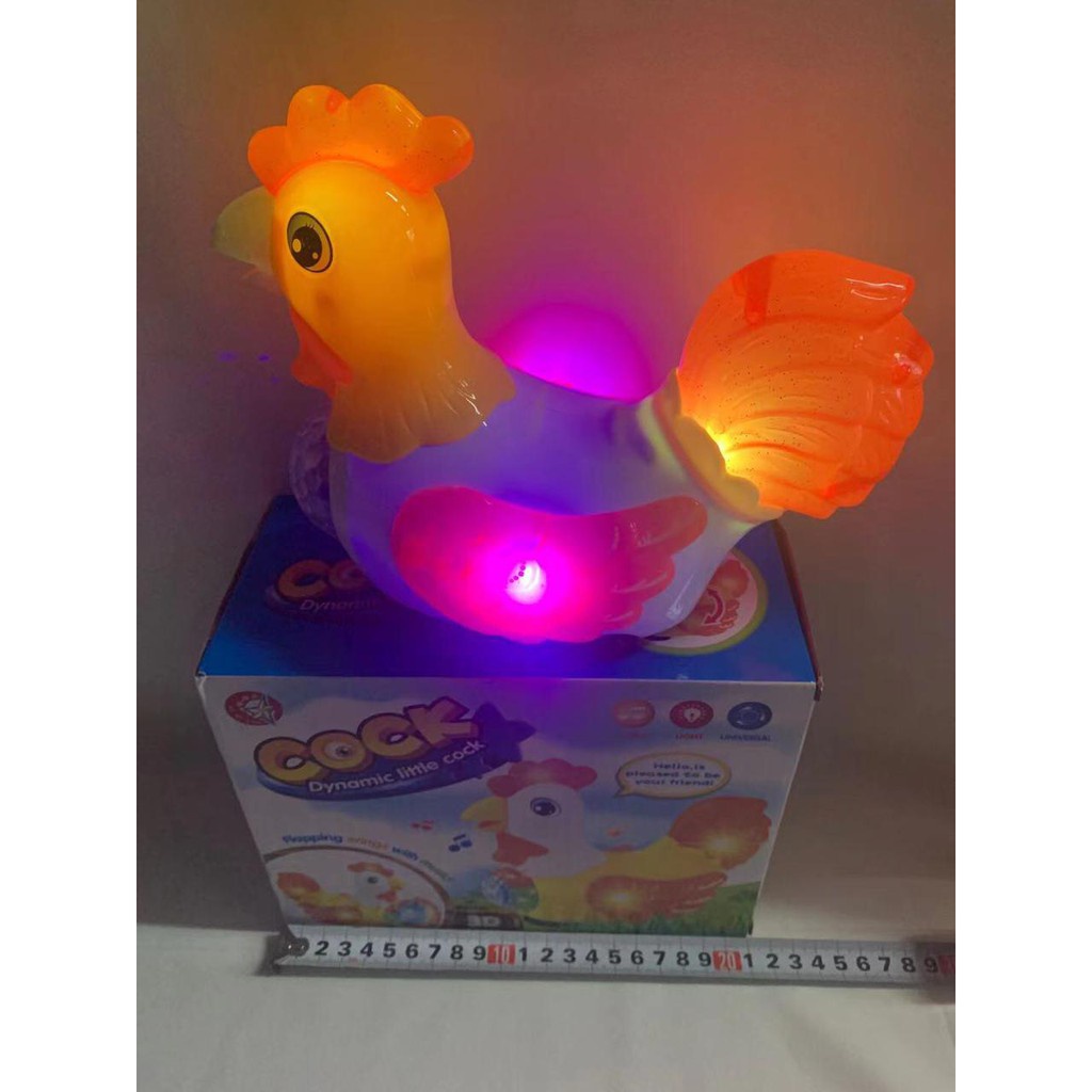 MAINAN ANAK AYAM DYNAMIC 3D LITTLE COCK - 308 musik led lampu