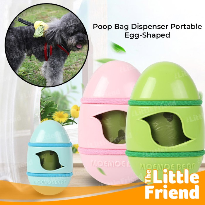 Poop Bag Dispenser Kantong Kotoran Anjing Kucing Portable EGG-SHAPED