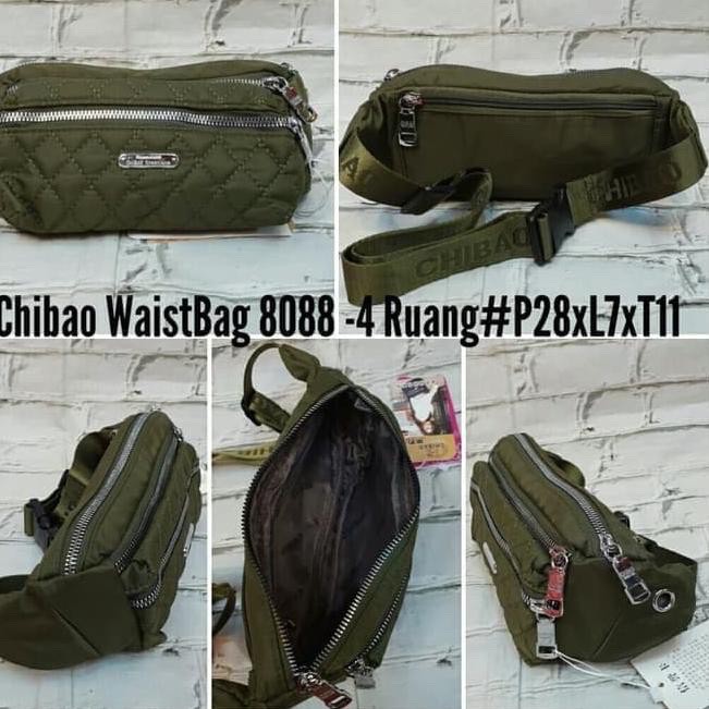 Tas Wanita Import Pinggang Selempang Waistbag Waist Bag CHIBAO Mini CB8088 8088 Bordir Bahan Parasut