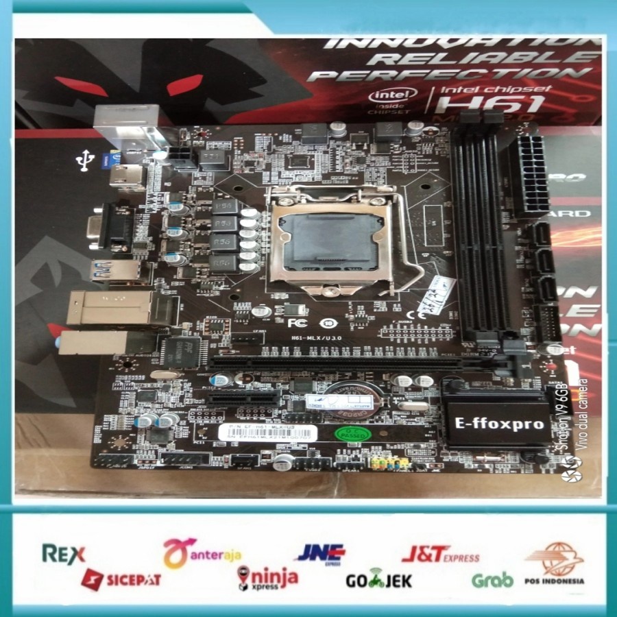 Motherboard H61 EFFOXPRO MLX2.0 LGA1155 / Mainboard E-Ffoxpro H61 DDR3